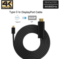 USB 3.1 Type C to Display Port Cable USB-C 3.1 Male to DP 4K60HZ HDTV Adapter 6 Feet 1.8Meter