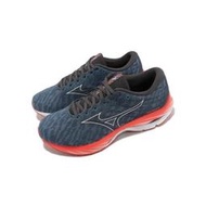 MIZUNO 美津濃  Wave Rider 26 慢跑鞋(寬楦)-藍灰桔 J1GC220451  避震穩定