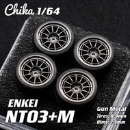 [In Stock] 1/64 Chika Enkei Nt03m 8.9/9.7mm Secondary Modified Rim Static Wheel