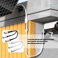 cozy Efficiency Type C Female To Male Charging Cable 2 In 1 Out For Solar Panel And Monitoring Equip