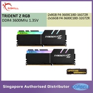 G.Skill Trident Z RGB ram 3600mhz 1.35v ddr4 Dual Channel Kit cl 18-22-22-42 [2x8gb | 2x16gb F4-3600C18D]