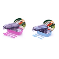 (650ml) Elianware One Layer 304 Stainless Steel Handle Lunch Box Bento Microwaveable Food Container 