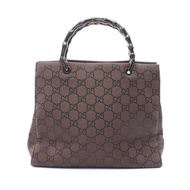 【二手】Gucci GUCCI 竹節 GG 圖案托特包 002 1010 深棕色ブラウン竹節托特包 女士二手 B