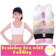 Teenage Girl training bra with padding cotton girl training bra.