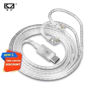 KZ Original Type C to Headset Jack Connector Upgrade Cable Headphones Wire for KZ Castor ZS10 PRO 2