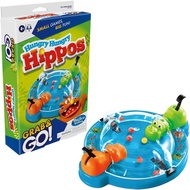 [sgstock] Hungry Hungry Hippos Grab and Go Game for Kids Ages 4 and Up, Portable Game for 2 Players,
