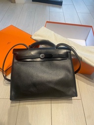 Hermes Herbag Black and silver Herbag 全黑防水帆布