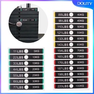 [dolity] Weight Stack Labels with Weight Pin Hole 5kg to 100kg Weight Block Label Sticker Weight Sti