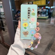 Casing OPPO RENO 2 reno 2F reno 2 F 2Z reno 3 pro Phone Case TPU Silicone Anti drop Flower Bracelet 