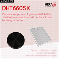 De Dietrich DHT6605X Compatible Cooker Hood Carbon Charcoal & Grease Replacement Filter - Hepalife