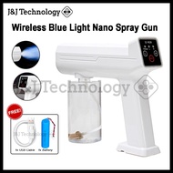 ❀ Wireless Blue Light Nano Mist Spray Gun Atomizer Nano Steam Spray Mist Gun Nano Mist Disinfection Machine