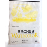 Arches A2 185 gsm Rough Glued on Watercolour Paper - Natural White (Pack of 15 Sheets)