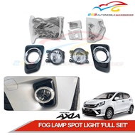 PERODUA AXIA 2017-2021 G SPEC FOG LAMP SPORT LIGHT 'DLAA' (CHROME & BLACK) 'FULL SET'