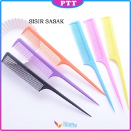 Sisir Sasak Plastik Polos Warna Warni Sederhana Sisir Rambut Sanggul Gagang Panjang Sisir Konde Sisi