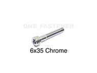 20 Pcs Baut L M6x35 Chrome 6mm 3.5cm L5 6x35 hex socket Heads cap screw