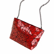 Triangle Piece Bag Glitter Diamond Folding Chain Bag Geometric Diamond Facebook Shoulder Messenger B