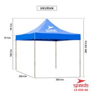 SPEEDS-Tenda Lipat otomatis 2.5 x 2.5M Tenda Bazar Pameran Tenda gazebo Tenda Dagang LX 030-04