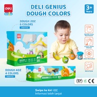 LILIN Deli Genius Playdough 4 6-Color Wax Box Educational Children's Toy Soft Safe Easy to Shape H72