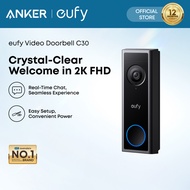 ANKER eufy Security C30 Video Doorbell Camera Battery Powered 2K FHD Ultra-Wide View Human Detection