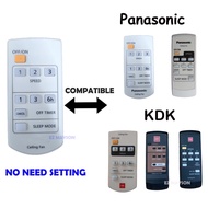 Panasonic / KDK Compatible Ceiling Fan Remote  F-M14C5  F-M14D5  F-M14C7  F-M14C8  F-M14D9  F-M14DZ 