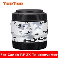 สติกเกอร์สำหรับ Canon RF 2X เทเลพอนเลนส์กล้องถ่ายรูปป้องกันรอยขีดข่วน RF2X เคลือบผิวฟิล์มป้องกัน