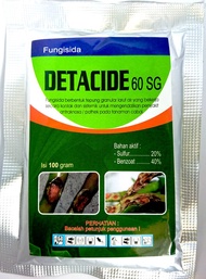 Fungisida DETACIDE 60SG 100gr Benzoat &amp; Sulfur