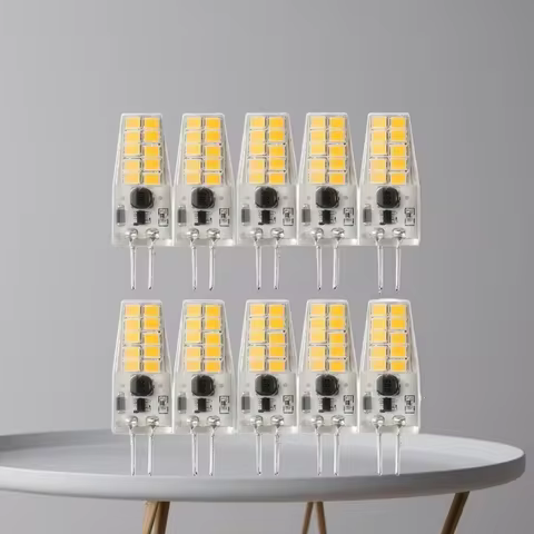12pcs LED G4 Bulb Silica Gel 1.5W 2W 3W AC DC 12V 24V Dimmable COB Warm White Light Stroboscopic Rep