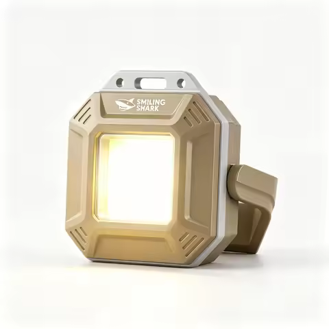 Smiling Shark COB Keychain Work Light USB Rechargeable Mini Magnetic Flashlight Super Bright Portabl