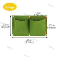 2 Pockets Vegetables Green Bags Wall Hanging Planting Gardening Flowers Plant Grow Pot Planter Home Decoration Tools  SG@1F