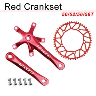 ข้อเหวี่ยงจักรยานพับ Litepro 46/48/50/52/54/56/58T จานหน้าอะลูมิเนียมอัลลอย170มม. ข้อเหวี่ยงทรงสี่เห