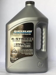 QUICKSILVER MARINE LUBRICANTS 4-STROKE MARINE ENGINE OIL SAE 25W-40 SYNTHETIC BLEND FC-W 3.78 LITERS BOAT