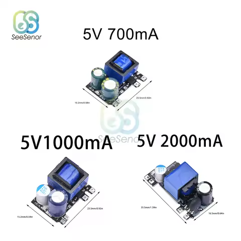 AC-DC 5V 700mA 1000mA 2000mA 3W 5W 10W Precision Buck Converter AC 220V to 5V DC Step Down Transform