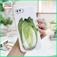 HIJAU Feilin Acrylic Hard case Compatible For OPPO A3S A5 2020 A5S A7 A9 2020 A12 A12S A12E aesthetics Mobile Phone casing Pattern Chinese Cabbage And Green Beans hp Accessories casing Mobile cassing full cover