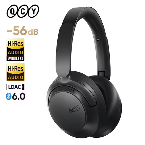 QCY H3S Over Ear Headphone Wireless Bluetooth 6.0 Hi-Res LDAC Spatial Sound Earphone Dual Driver -56