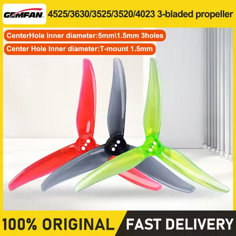 Gemfan 4525 3630 3525 3520 4023 3-Blade Propeller PC Material Lightweight For FPV Quadcopter Freesty