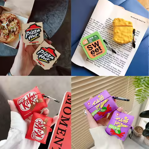 Chocolate Chip Cookies Pizza Candy Food For Apple Airpods 1 2 3 Pro Case 2 Wireless Bluetooth Earpho