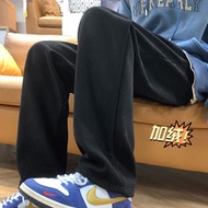 Off-White Pants Men Japanese Style Drop-Feel Lazy Fleece Lining Thickened 500g Heavy Fleece Lining S