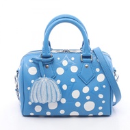 【二手】路易威登LOUIS VUITTON手提包LOUIS VUITTON × 草間彌生 Speedy Bandoulière 20 Infinity Dot 2WAY M46425 藍色皮革 LV×