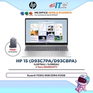 HP 15-fc0878AU-15-fc0880AU Laptop Ryzen5-7530U/8GB DDR4/512GB SSD/15.6"FHD
