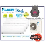 Daikin iSMILE Eco System 4 Inverter Aircon  R32 Gas 9000BTU X3 + 18000BTU - 5 Ticks (MKM100VVMG)