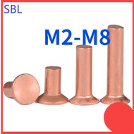 Copper countersunk head rivets GB869 percussion type flat head flat cone head solid rivets Copper d 