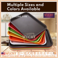 【WUCHT】Plastic Serving Tray Rectangular Tray Fast Food Serving Tray Anti-slip Scratch-resistant Tea
