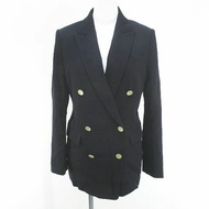 Ebure Jacket wool Navy pocket Direct from Japan Secondhand