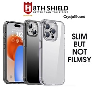 🇸🇬 8TH SHIELD CrystalGuard Transparent Clear Case compatible for iPhone 15 / Pro / Max / Plus