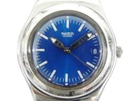 [專業模型] 石英錶 [SWATCH B2535] 斯沃琪 圓型不銹鋼指針錶[BOYSIZE][藍色面+日期]中性/潮錶
