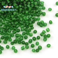 BENECREAT 1pound 12/0 Glass Seed Beads Frosted Colours Green 2mm about 30000pcs/pound