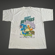 Ready Stock Baju T Shirt Lelaki Vintage 1999 Pokemon Snorlax Dragonite Cotton Short Sleeve
