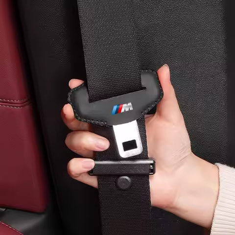 Car Valve Core 2pcs Car Leather Safety Belt Buckle Plug Protective Covers For BMW E46 E90 E60 F30 F1