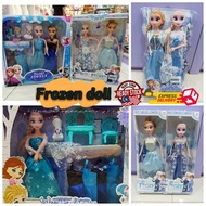 Frozen doll anna elsa kids play fun hair figure display cake topper olaf dress up accessory 艾丽莎 冰雪奇缘 玩具 女孩 换衣服 (nu)