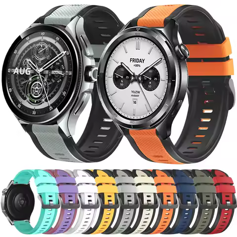 22mm Silicone Strap or Xiaomi Watch 2 Pro/Color 1-2 Mi Watch S4 S3 S2 S1 Watchband for Samsung Gear 
